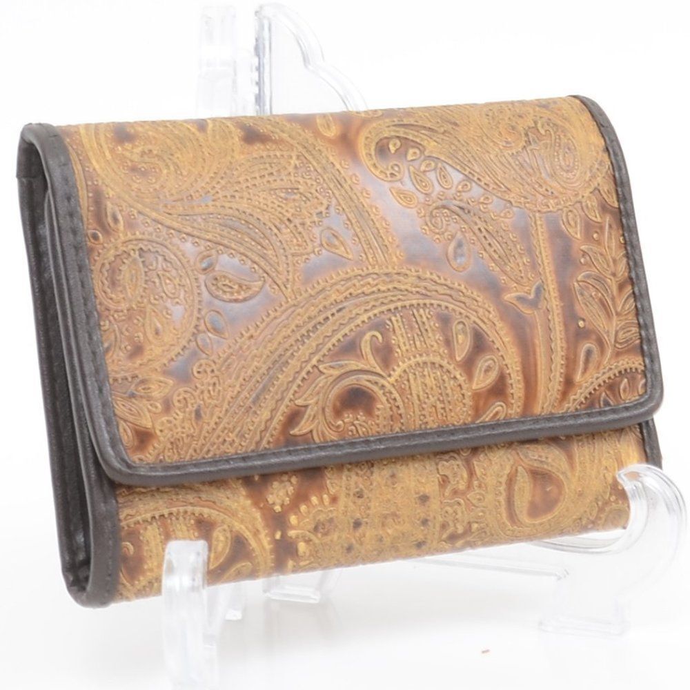 Relic Paisley Grain Tri-fold Wallet Brown Boho Western Coin Purse Card‎ Holder